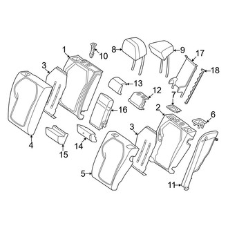 Mercedes-Benz OE - Seats & Tracks - Rear Seat Components (Cushions & Covers Seat Back Components)