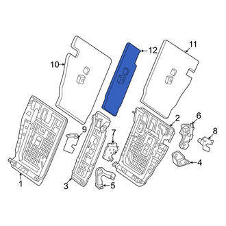Mercedes-Benz OE - Rear Center Seat Back Panel