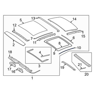 Mercedes-Benz OE - Outer Sunroof Cover Seal