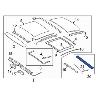 Mercedes-Benz OE - Rear Sunroof Cover