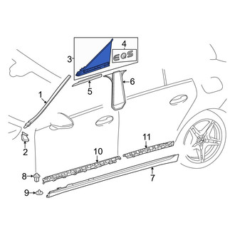 Mercedes-Benz OE - Front Left Door Applique
