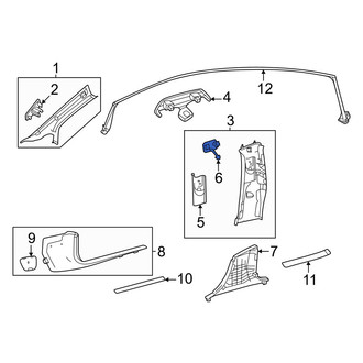 Mercedes-Benz OE - Left Body B-Pillar Trim Panel Cap