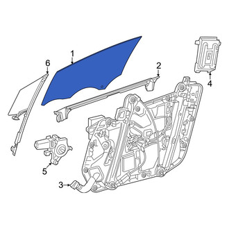 Mercedes-Benz OE - Rear Left Door Glass