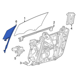 Mercedes-Benz OE - Rear Left Vent Window Assembly