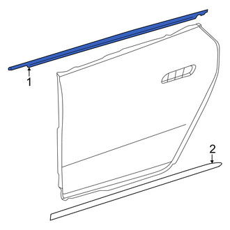 Mercedes-Benz OE - Front Left Door Belt Molding