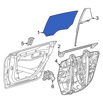 Mercedes-Benz OE - Rear Right Door Glass