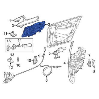 Mercedes-Benz OE - Rear Left Exterior Door Handle Base