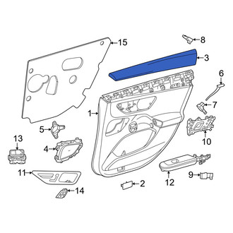 Mercedes-Benz OE - Rear Right Upper Inner Door Interior Trim Panel