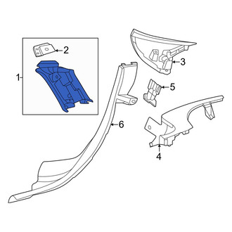 Mercedes-Benz OE - Left Lower Body C-Pillar Trim Panel