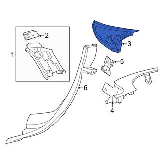 Mercedes-Benz OE - Left Upper Body D-Pillar Trim Panel