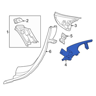 Mercedes-Benz OE - Left Upper Body D-Pillar Trim Panel