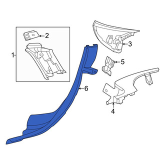 Mercedes-Benz OE - Left Lower Body C-Pillar Trim Panel