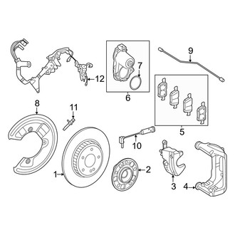 Mercedes-Benz OE - Rear Suspension - Brake Components