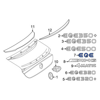 Mercedes-Benz OE - Rear Deck Lid Emblem