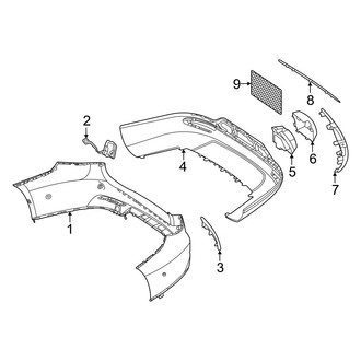 Mercedes-Benz OE - Rear Bumper - Bumper & Components (W/O AMG Line Cover & Components)