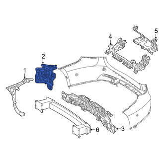 Mercedes-Benz OE - Rear Left Bumper Cover Support Rail