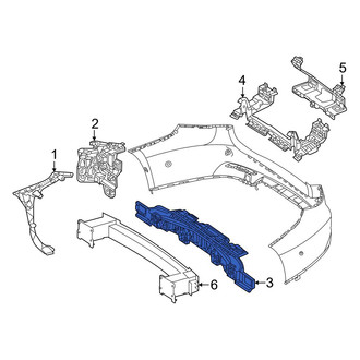 Mercedes-Benz OE - Rear Center Bumper Cover Support Rail