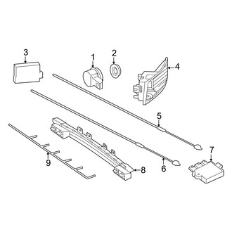 Mercedes-Benz OE - Rear Bumper - Electrical Components (W/O AMG Line)