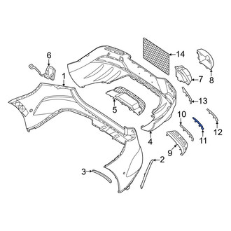 Mercedes-Benz OE - Rear Right Bumper Trim