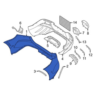 Mercedes-Benz OE - Rear Upper Bumper Cover