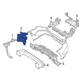 Mercedes-Benz OE - Rear Right Bumper Cover Support Rail