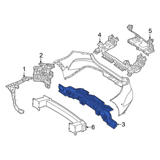 Mercedes-Benz OE - Rear Center Bumper Cover Support Rail