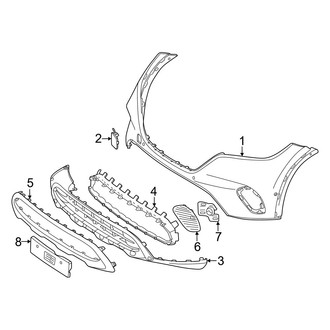 Mercedes-Benz OE - Front Bumper & Grille - Bumper & Components (W/O AMG Line Cover & Components)