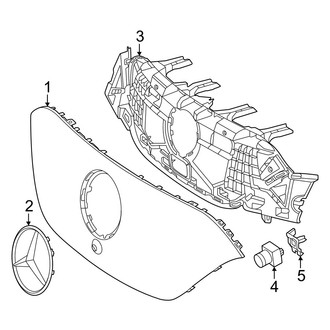 Mercedes-Benz OE - Front Bumper & Grille - Grille & Components (W/O AMG Line)