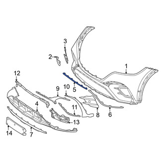 Mercedes-Benz OE - Front Lower Center Bumper Trim