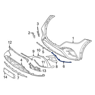 Mercedes-Benz OE - Front Left Lower Bumper Trim