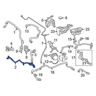 Mercedes-Benz OE - Drive Motor Inverter Coolant Line