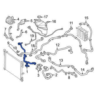 Mercedes-Benz OE - Upper Drive Motor Inverter Radiator Hose