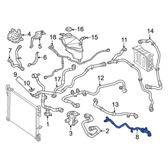 Mercedes-Benz OE - Drive Motor Inverter Coolant Line