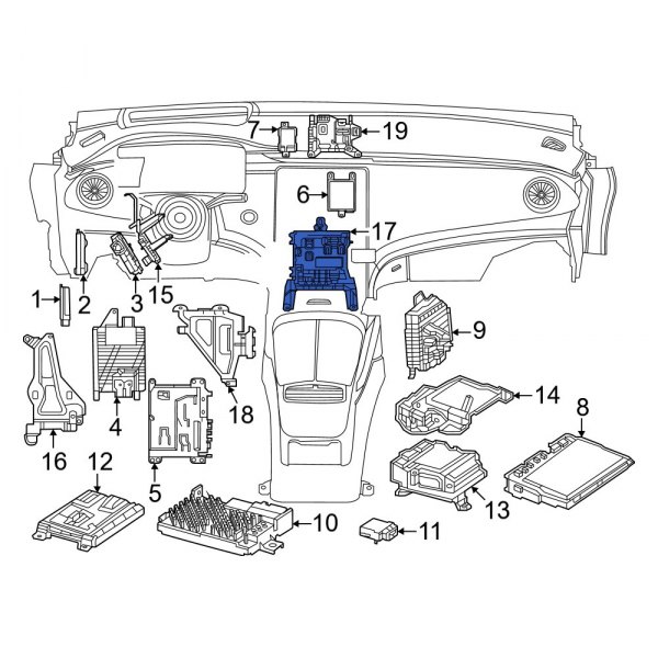 Infotainment Display Control Module Bracket