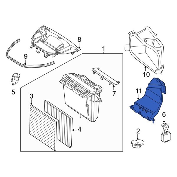 Cabin Air Intake Duct