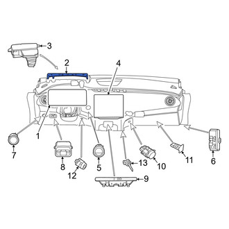 Mercedes-Benz OE - Upper Instrument Panel Trim Panel