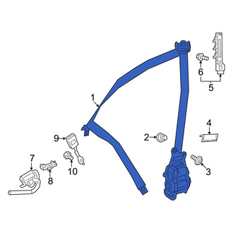 Mercedes-Benz OE - Rear Left Seat Belt Lap and Shoulder Belt