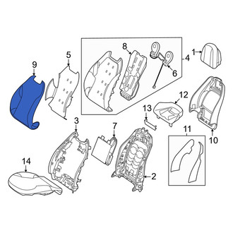 Mercedes-Benz OE - Front Left Seat Back Cushion Cover