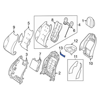Mercedes-Benz OE - Front Left Forward Headrest Cap