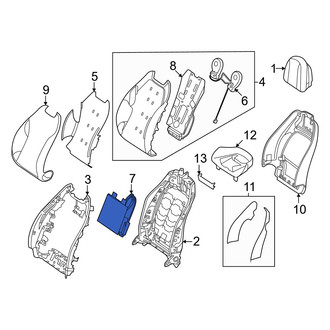 Mercedes-Benz OE - Front Left Seat Lumbar Support Cushion