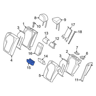 Mercedes-Benz OE - Rear Upper Center Seat Back Cushion Cover