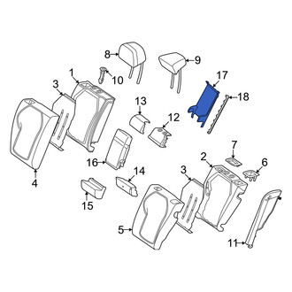 Mercedes-Benz OE - Rear Seat Armrest Base