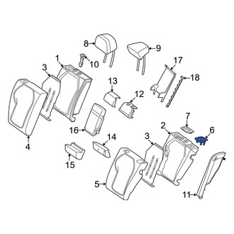 Mercedes-Benz OE - Rear Folding Seat Latch Release Handle Bezel