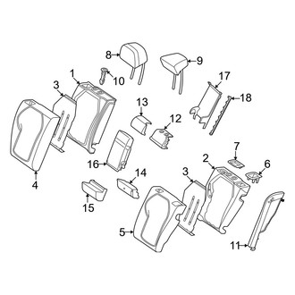 Mercedes-Benz OE - Seats & Tracks - Rear Seat Components (Cushions & Covers Seat Back Components)