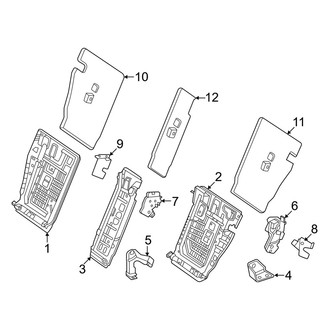 Mercedes-Benz OE - Seats & Tracks - Rear Seat Components (Frame & Components, Seat Back Components)
