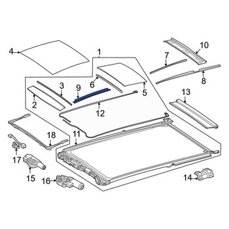 Mercedes-Benz OE - Right Sunroof Guide Rail