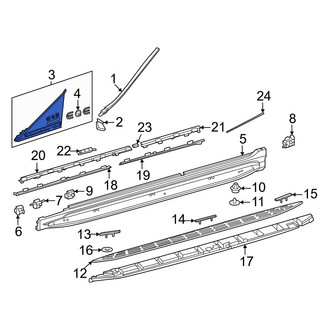 Mercedes-Benz OE - Right Body A-Pillar Trim Panel