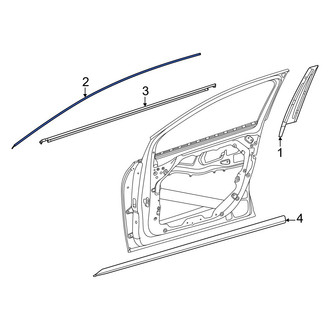 Mercedes-Benz OE - Rear Left Door Reveal Molding