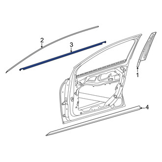 Mercedes-Benz OE - Front Right Door Belt Molding