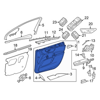 Mercedes-Benz OE - Front Left Upper Inner Door Interior Trim Panel